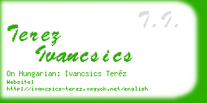 terez ivancsics business card