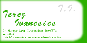 terez ivancsics business card